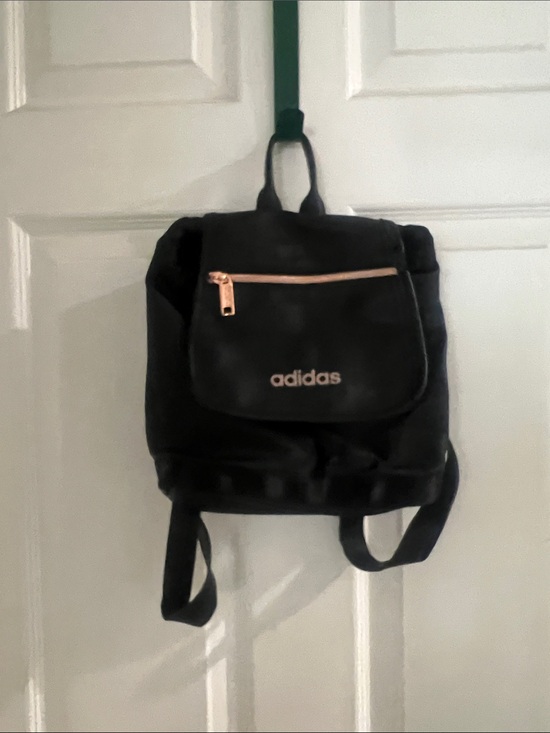 adidas Handbags - adidas Black Mini Backpack with Rose Gold Trim